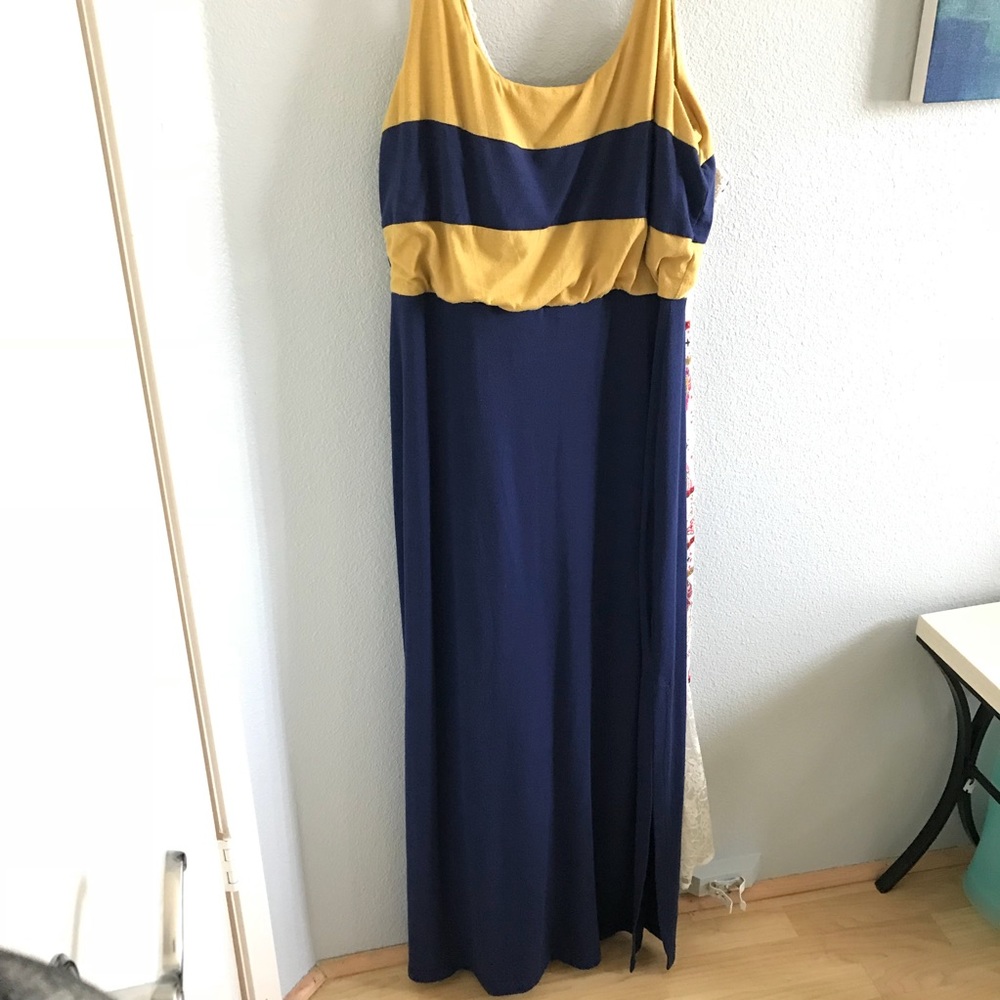 Blue and Yellow Maxi dress